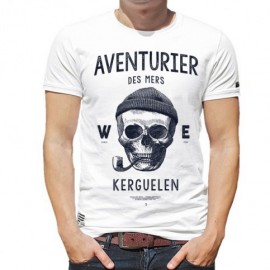 Men's Tee Shirt Stered Aventurier Des Mers White