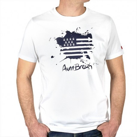 Tee Shirt Stered Awen Breizh Stain White