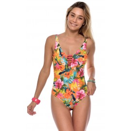 Swimsuit 1 piece BANANA MOON Miller Tropisun Orange