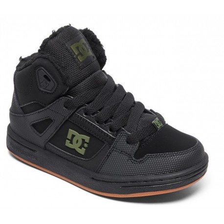 Chaussures DC Junior Pure High-Top WNT Black Black Green