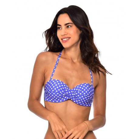 Haut de Maillot de Bain BANANA MOON Sakata Dolcevita Bleu