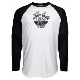 Santa Cruz Horizon Tee Shirt Long Sleeves Black White