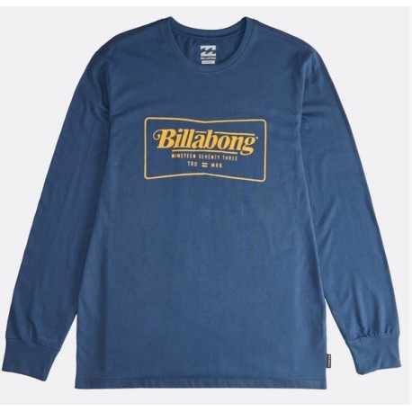 BILLABONG Trade Mark Dark Blue Long Sleeve Tee Shirt