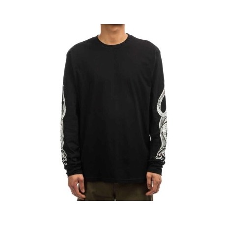 Men's Long Sleeve T-Shirt ELEMENT Snakes Flint Black