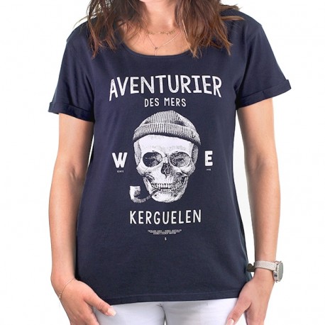 Tee Shirt Femme STERED Aventurier Des Mers Marine