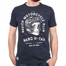 Tee Shirt Homme STERED Breizh Motorcycle Klub Marin