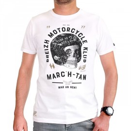 Tee Shirt Homme STERED Breizh Motorcycle Klub Blanc