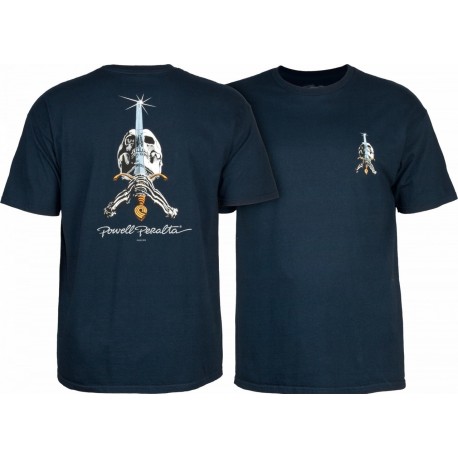 Tee Shirt Powell Peralta Skull & Sword Navy