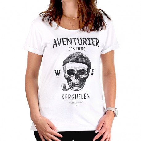 Tee Shirt Femme STERED Aventurier Des Mers Blanc