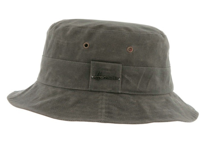 TAUPE COTTON CANVAS BUCKET HAT | UPF50+