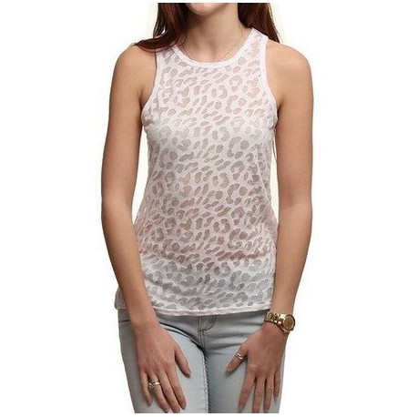 Haut Hurley Leopard Burnout White