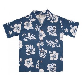 Chemise Junior ALOHA REPUBLIC Hibiscus Navy