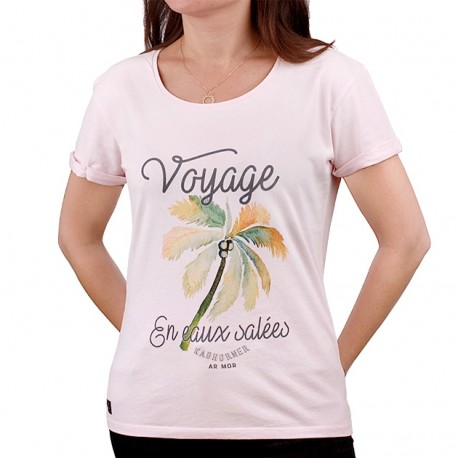 Tee shirt cheap femme rose poudre