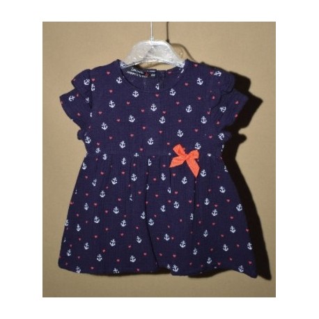 Baby Papylou Touquet Rayé Navy Dress