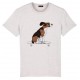 Tee Shirt Homme OCEAN PARK Skate Dog Blanc Cassé Chiné