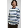 RHYTHM Libre Stripe Vintage Men's Long Sleeve Tee Shirt Olive