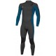 Combinaison Junior O'neill Ninja Front Zip 5/4mm Black Ultra Blue Dayglo