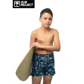 Sun Project Tiki Kids Boardshorts Turquoise