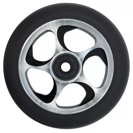 Set of 2 Prey Sense Wheels 120mm X 24 mm Black Raw - Breizh Rider