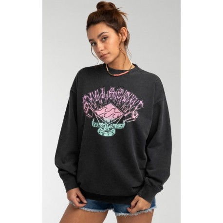 Sweat Femme BILLABONG Follow The Crew off black Breizh Rider