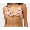 Bikini Top RHYTHM Maya Geo Tall Knot Front top Pink Salt