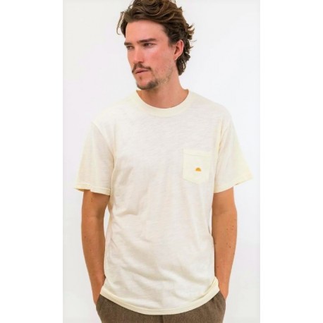 Tee Shirt Homme RHYTHM Embroidered Pocket Vanille