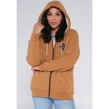 Women's Sherpa Lined Sweatshirt SALTY CREW Seeking Brown - Breizh Rider