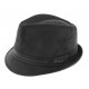 Chapeau petit bord imitation cuir HERMAN Kairan Black