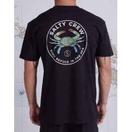 Tee Shirt Homme SALTY CREW Blue Crabber Black