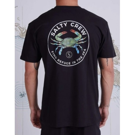 Tee Shirt Homme SALTY CREW Blue Crabber Black