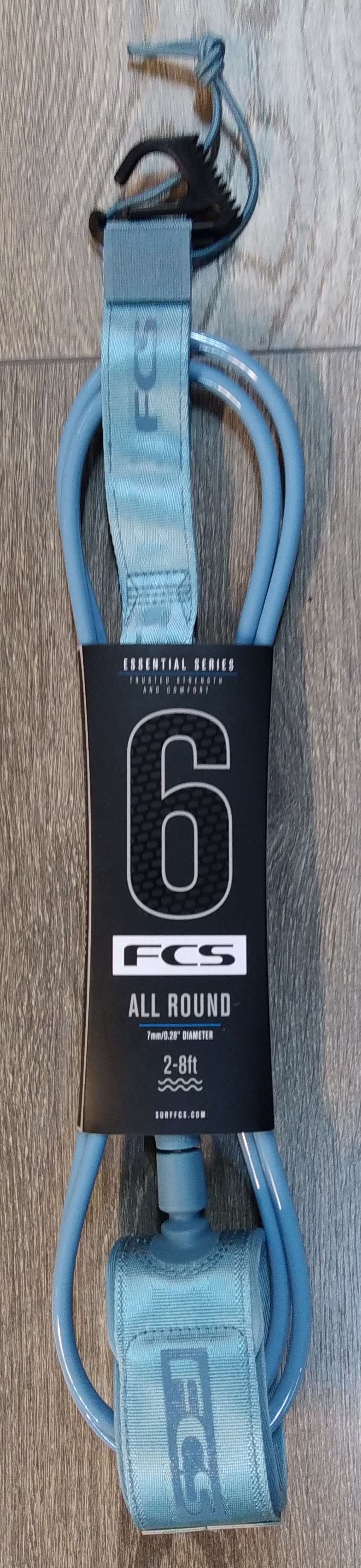 Leash FCS All Round Essential 6' Tranquil Blue - Breizh Rider