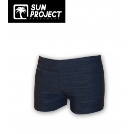 Maillot De Bain Boxer Homme SUN PROJECT Noir et Bleu