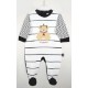 Baby Playsuit Papylou Pauillac White Striped Navy