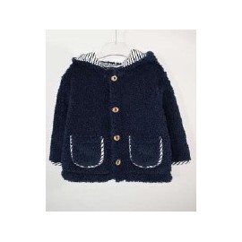 Veste Bouclé Bébé Papylou Renote Marine