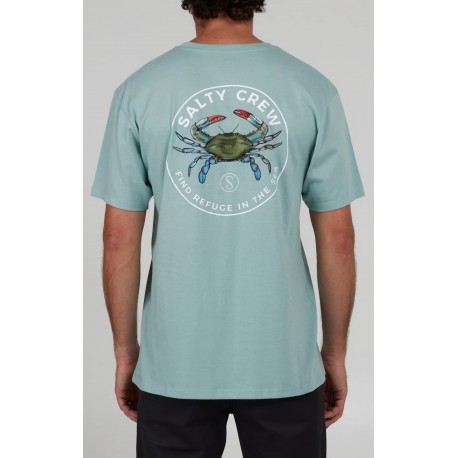 Tee Shirt Homme SALTY CREW Blue Crabber Mackerel