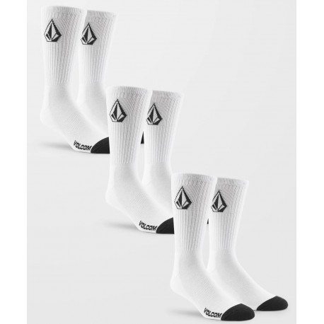 Pack De 3 Chaussettes Volcom Full Stone Blanches