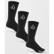 Pack of 3 Socks Volcom Full Stone Black