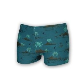 Men's Boxer Swimsuit SUN PROJECT Palm Tree Green