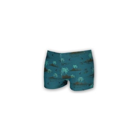 Maillot De Bain Boxer Homme SUN PROJECT Palmier Vert