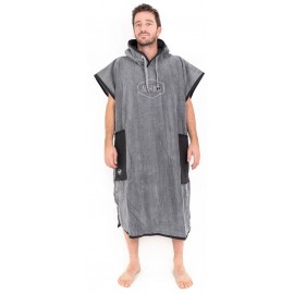 All-in Classic Beach Crew Charcoal Black Waffle Charcoal Poncho