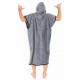 All-in Classic Beach Crew Charcoal Black Waffle Charcoal Poncho