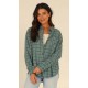 Women's Shirt Flannel Salty Crew Shore Break Sage