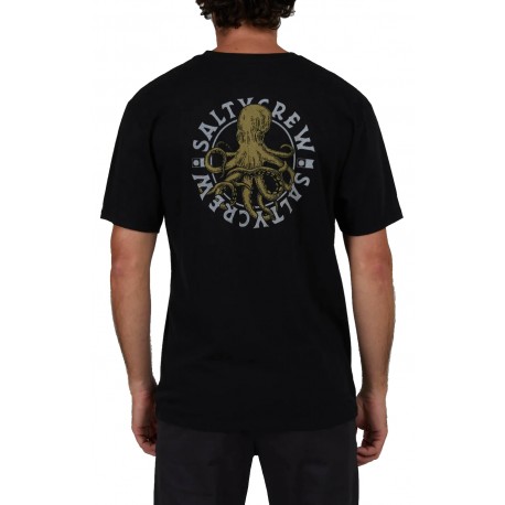 Tee Shirt Salty Crew Tentacles Premium Black