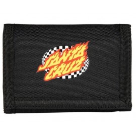 Santa Cruz Oval Check Flame Black Wallet