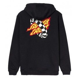 Santa Cruz Goal Flame Hood Sweatshirt Black