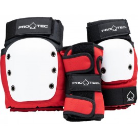 Pro Tec Pads Street Gear Junior Small 3 Pack Red White Black