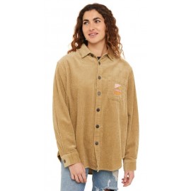 Women's Corduroy Shirt SISSTREVOLUTION Blinka Light Khaki