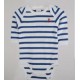 Long Sleeve Baby Bodysuit Papylou Striped White and Bugatti