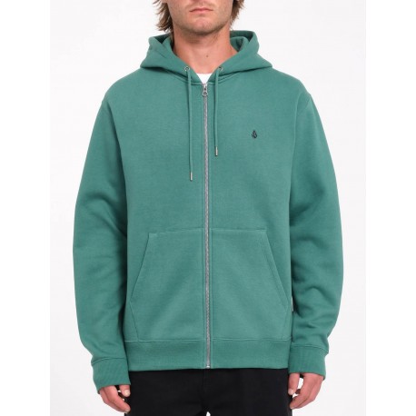 Sweat à Capuche Zippé Volcom Single Stone Sea Green