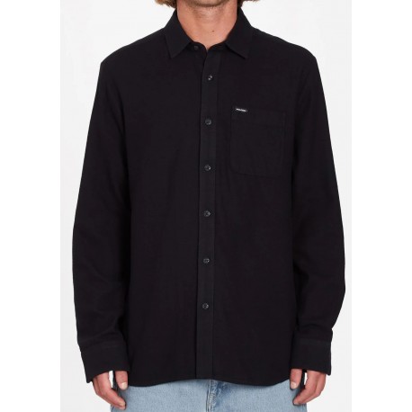 Volcom Long Sleeve Caden Solid Black Shirt